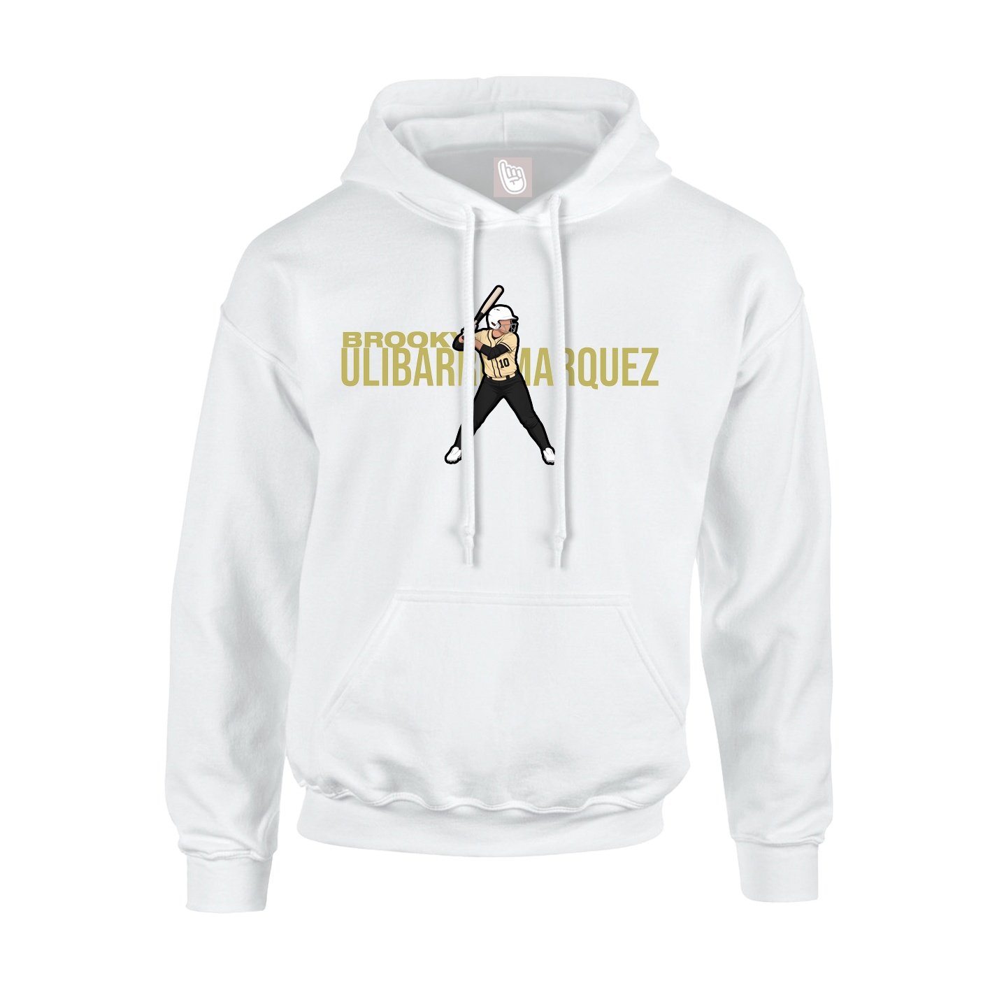 Youth Hoodie — Player Name in White