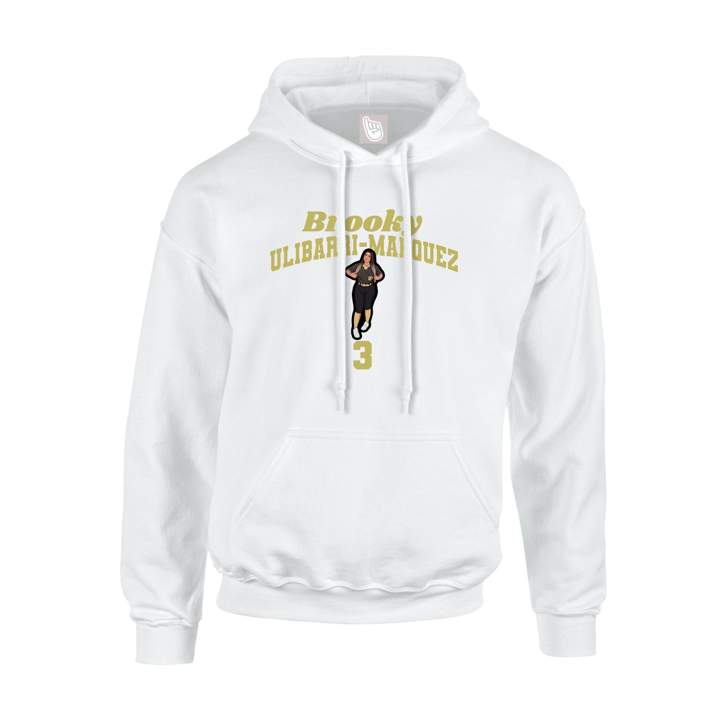 Hoodie — Signature Arch in White