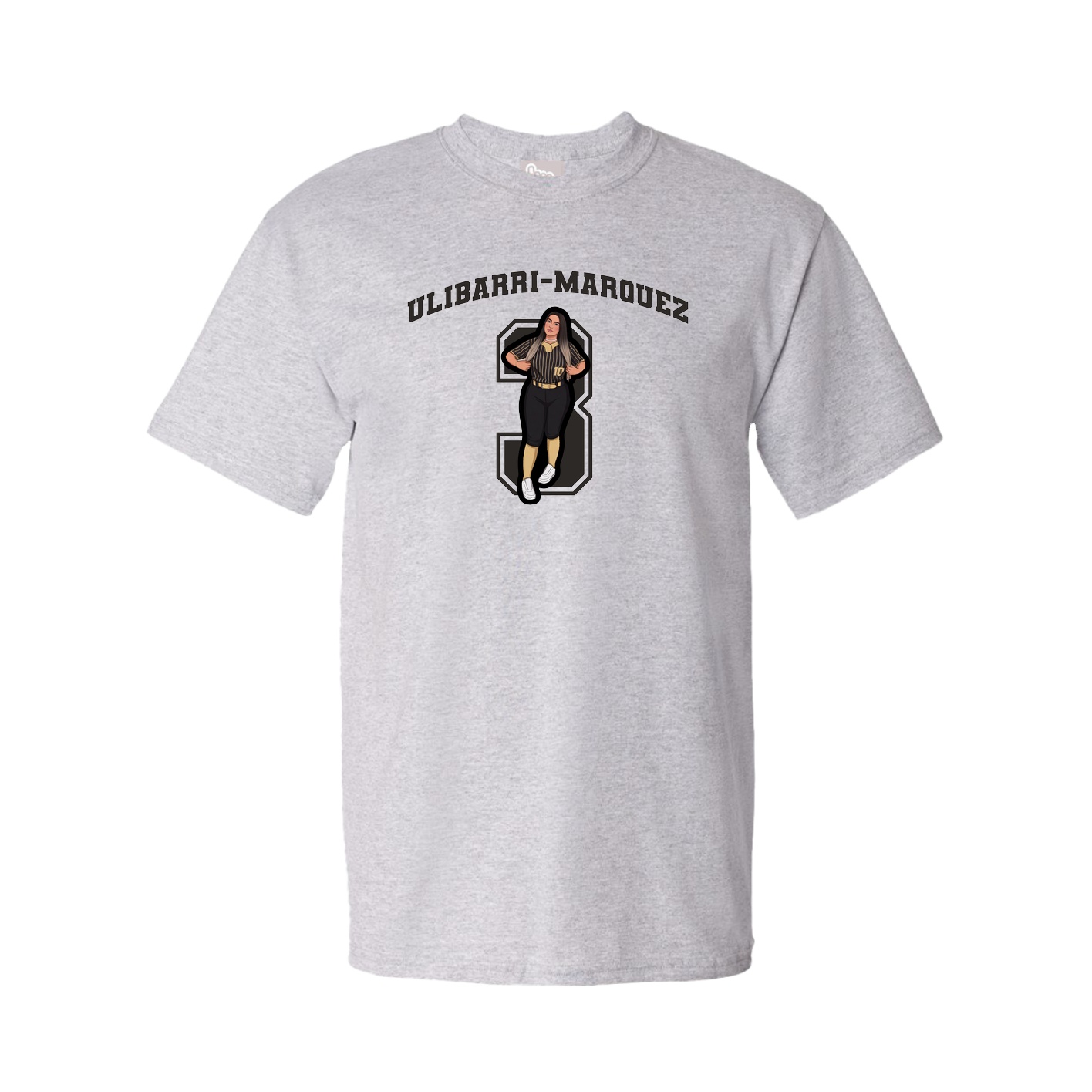 Youth Tee — Number in Grey