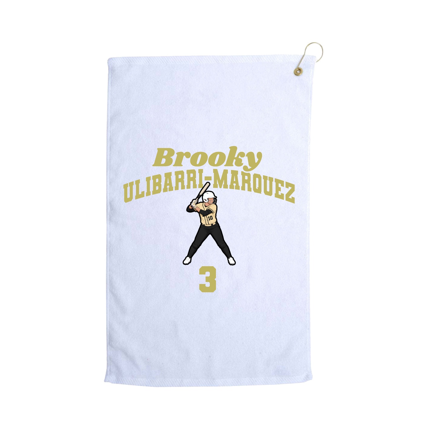 Golf Towel — Signature Arch in White