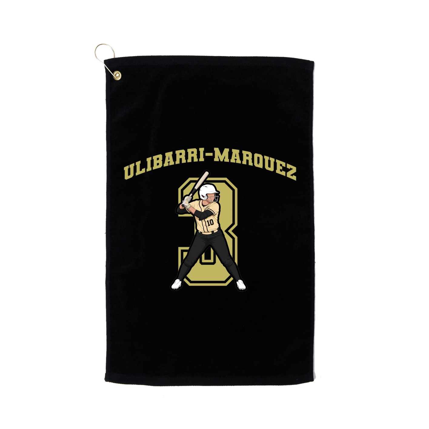 Golf Towel — Number in Black