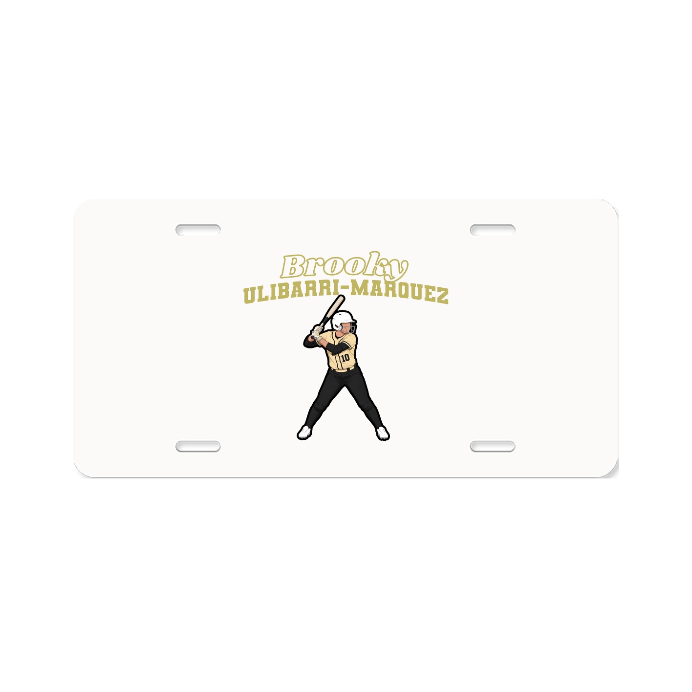 License Plate — Name Arch in Classic