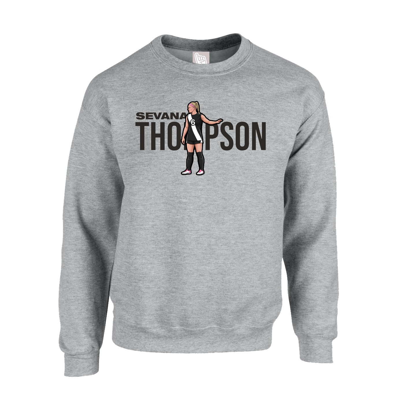 Fleece Crew — Player Name in Grey