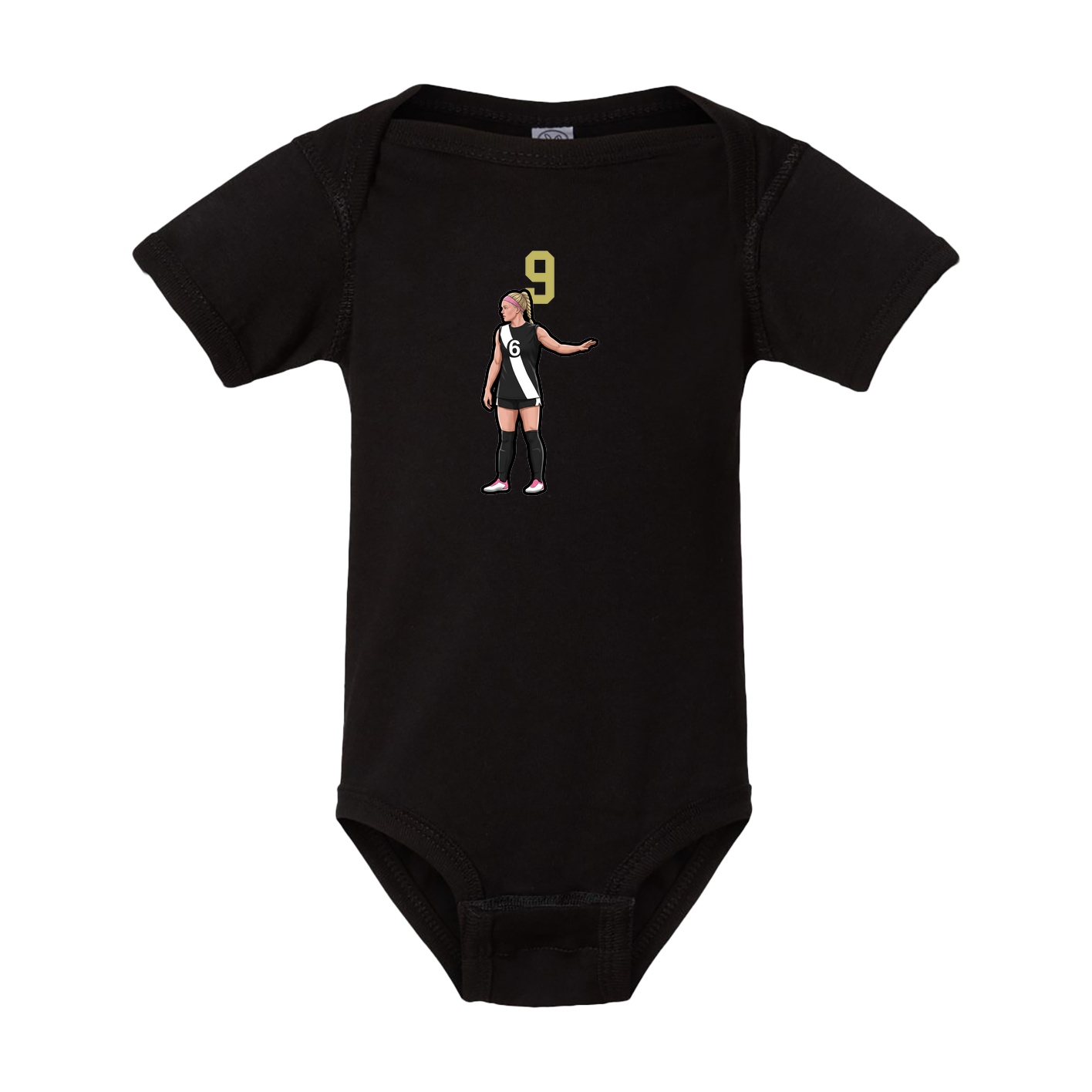 Baby Onesie — Number Top in Black