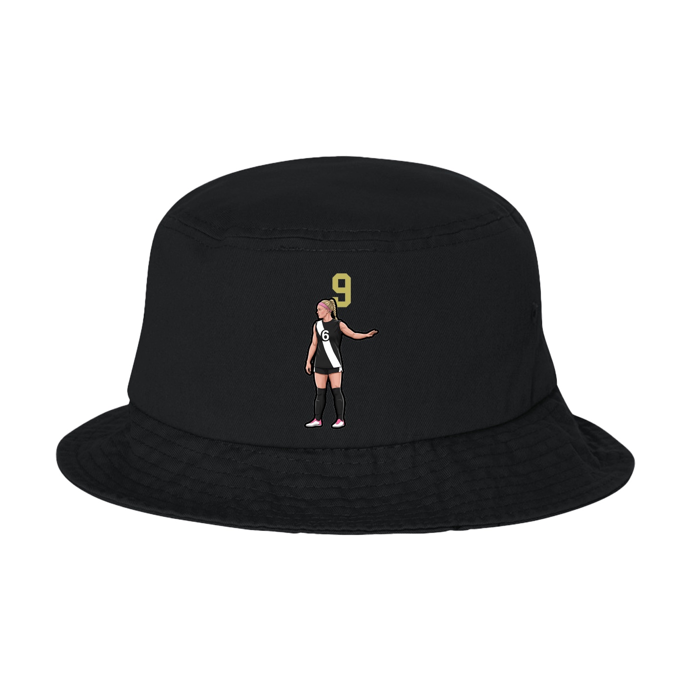Bucket Cap — Number Top in Black