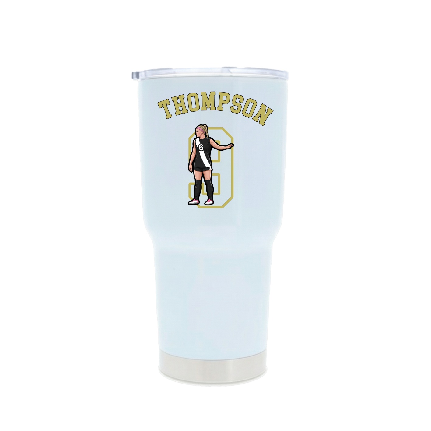 30oz Stainless Steel Tumbler — Shirsey Arch in White