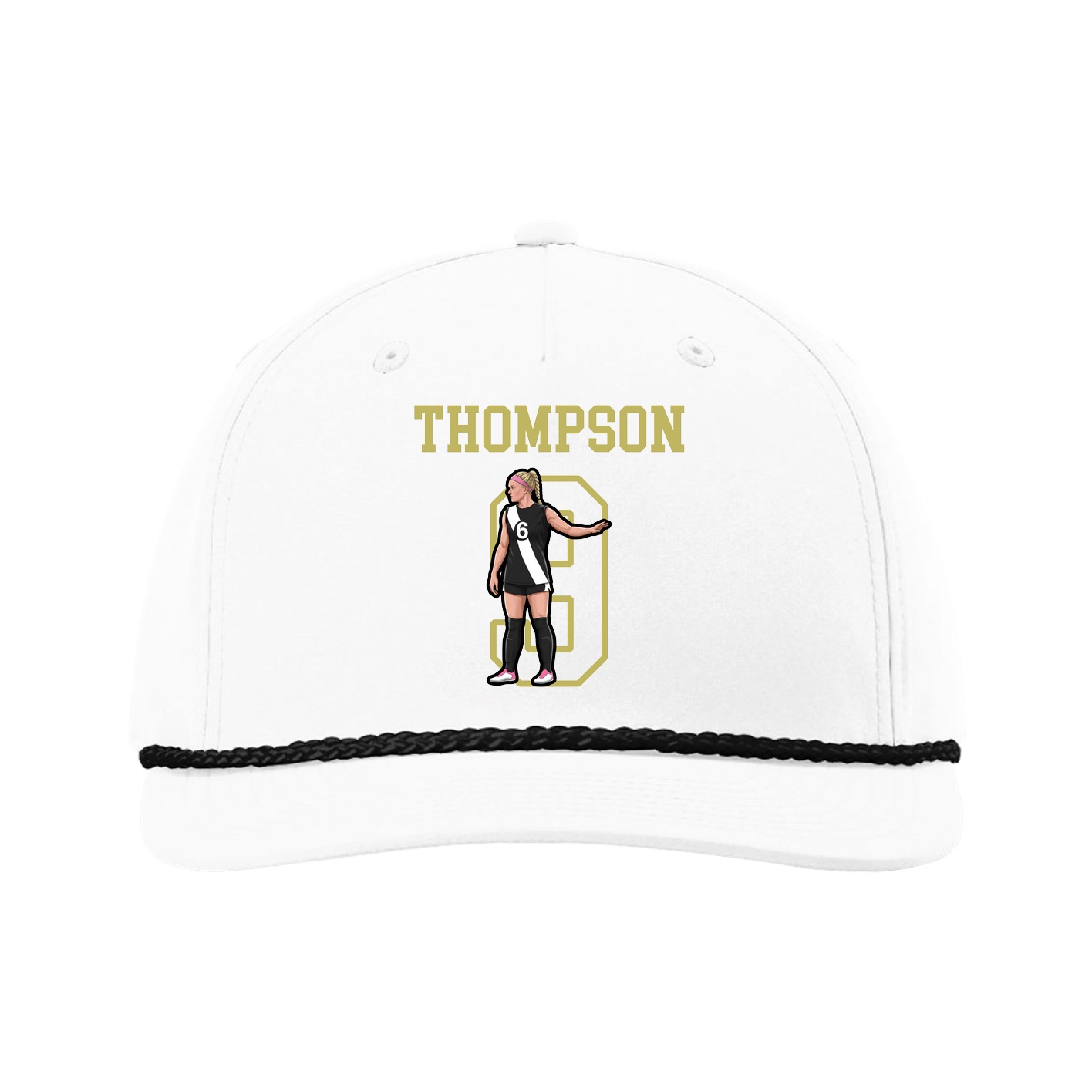Five-Panel Classic Rope Cap — Shirsey in White