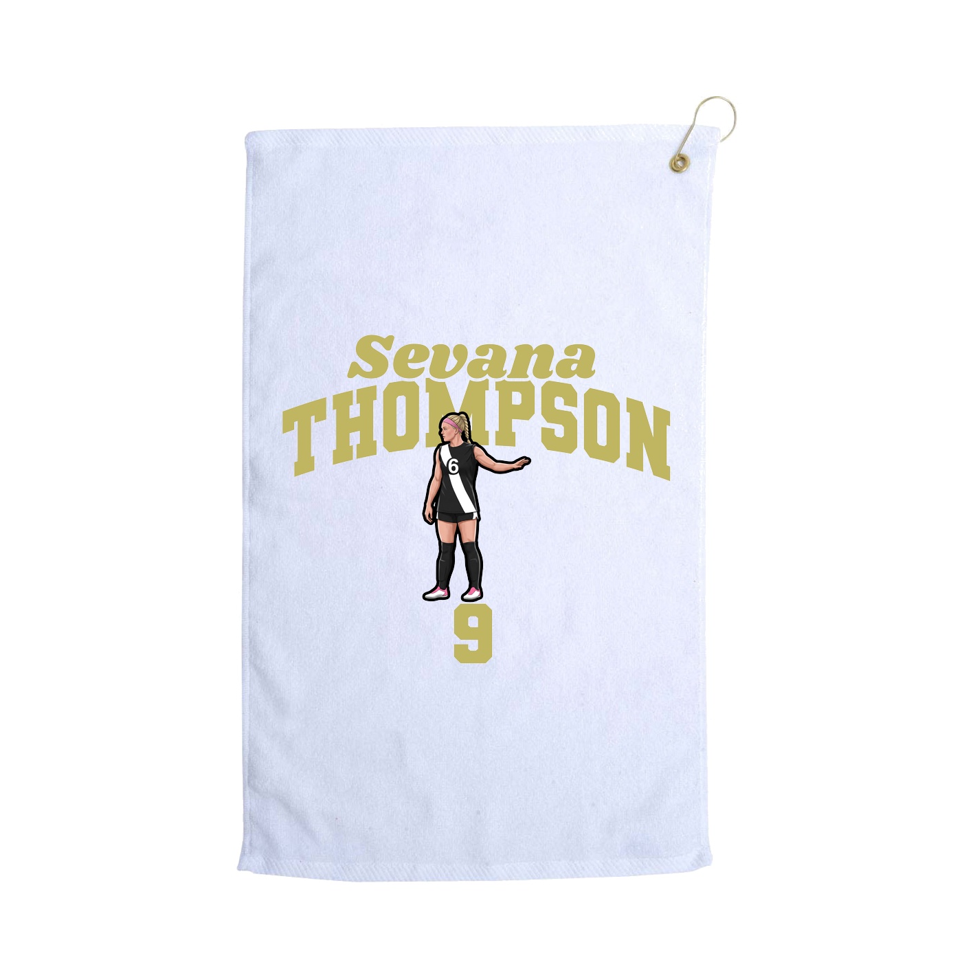 Golf Towel — Signature Arch in White