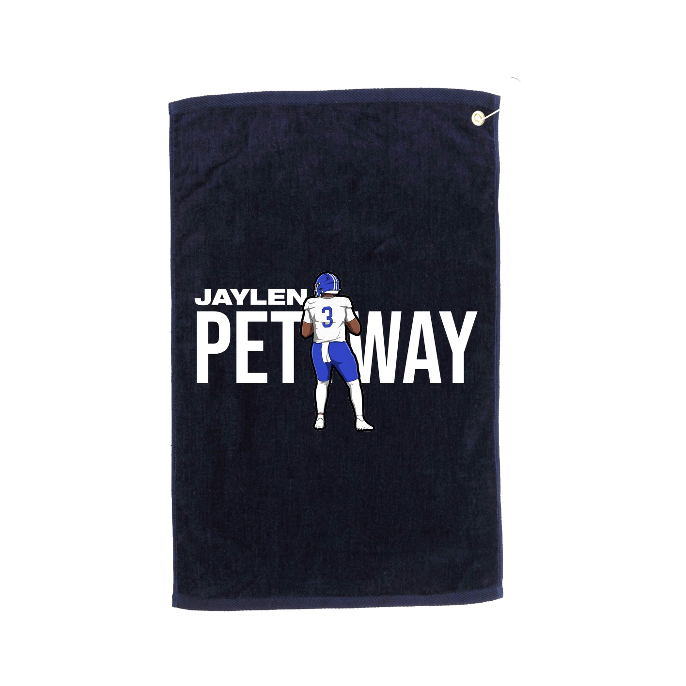 Golf Towel — Player Name in Navy