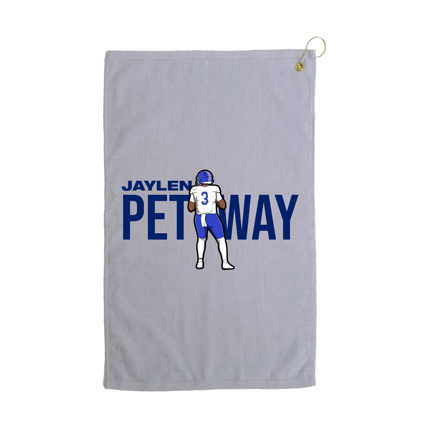 Golf Towel — Player Name in Grey