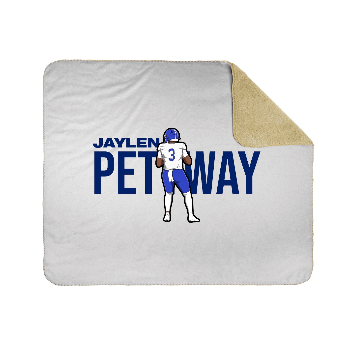 Throw Blanket — Player Name in White