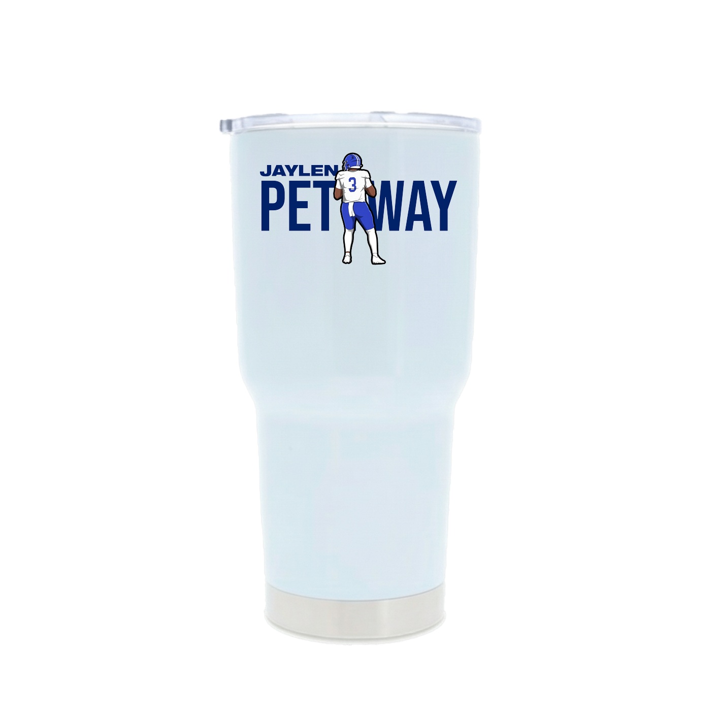 30oz Stainless Steel Tumbler — Player Name in White