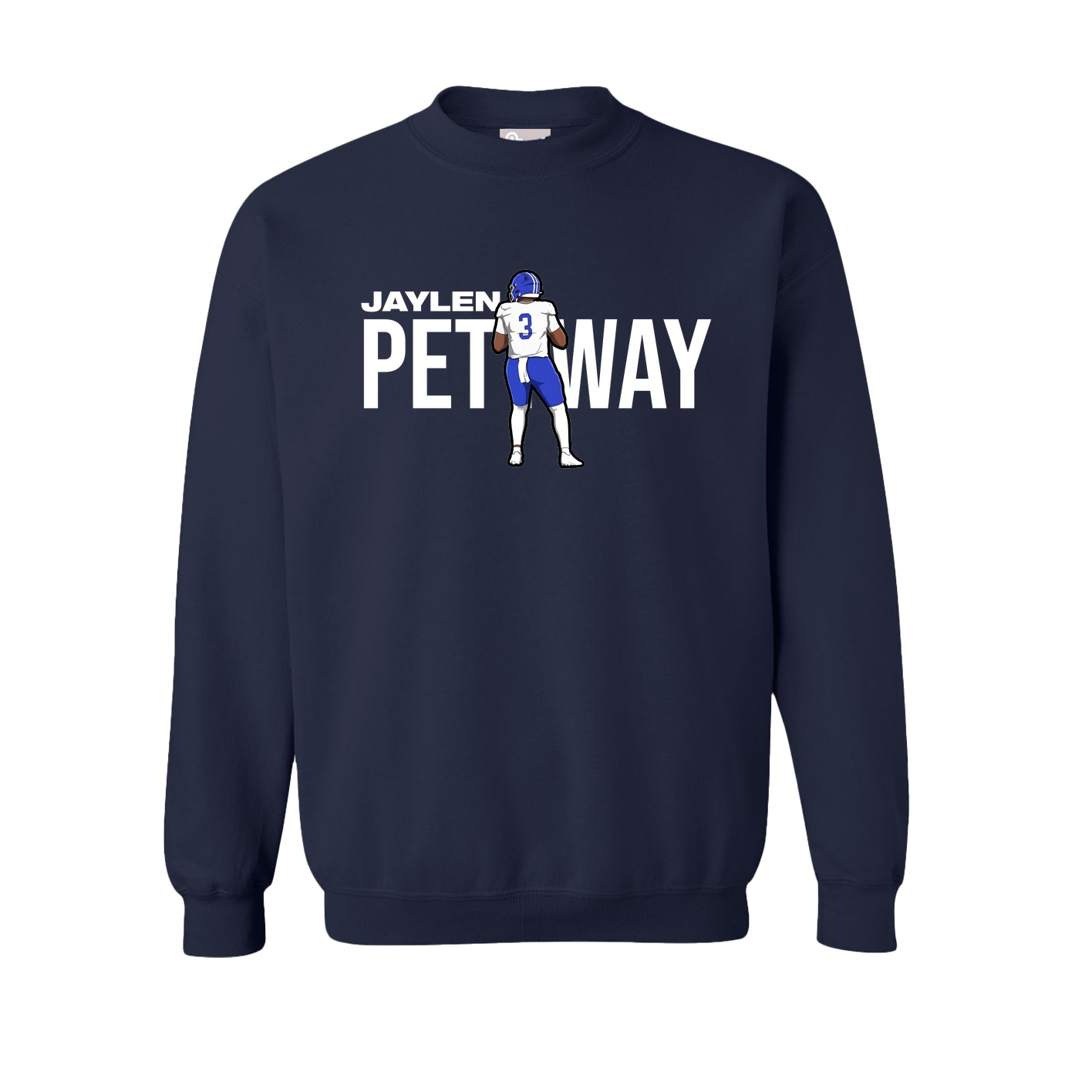 Fleece Crew — Player Name in Navy