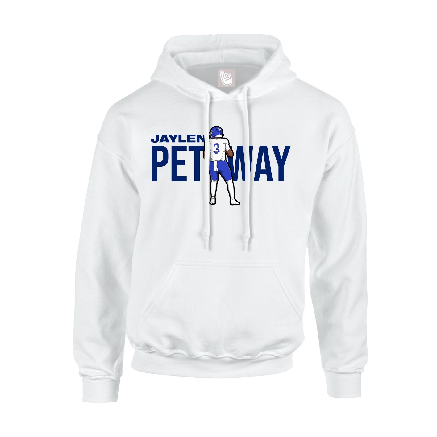 Youth Hoodie — Player Name in White