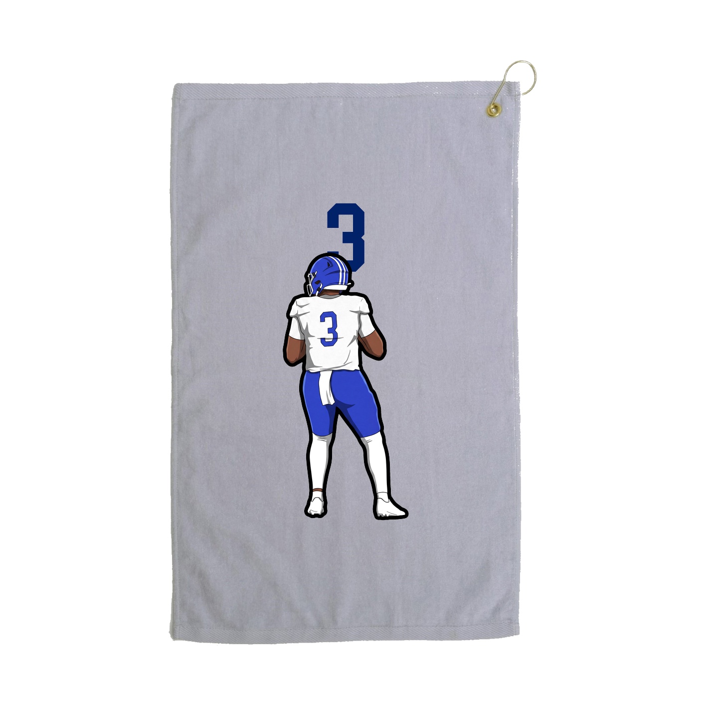 Golf Towel — Number Top in Grey