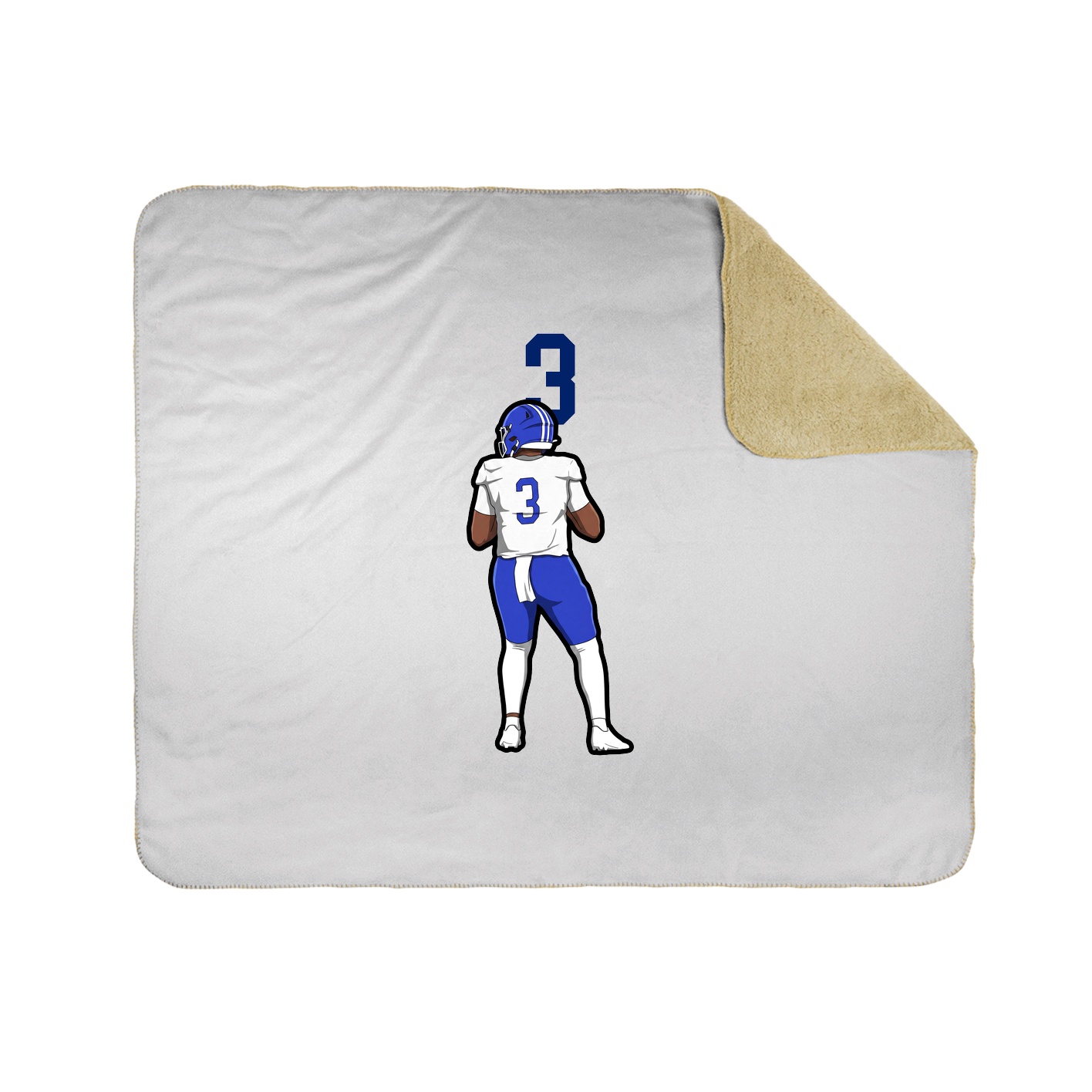 Throw Blanket — Number Top in White