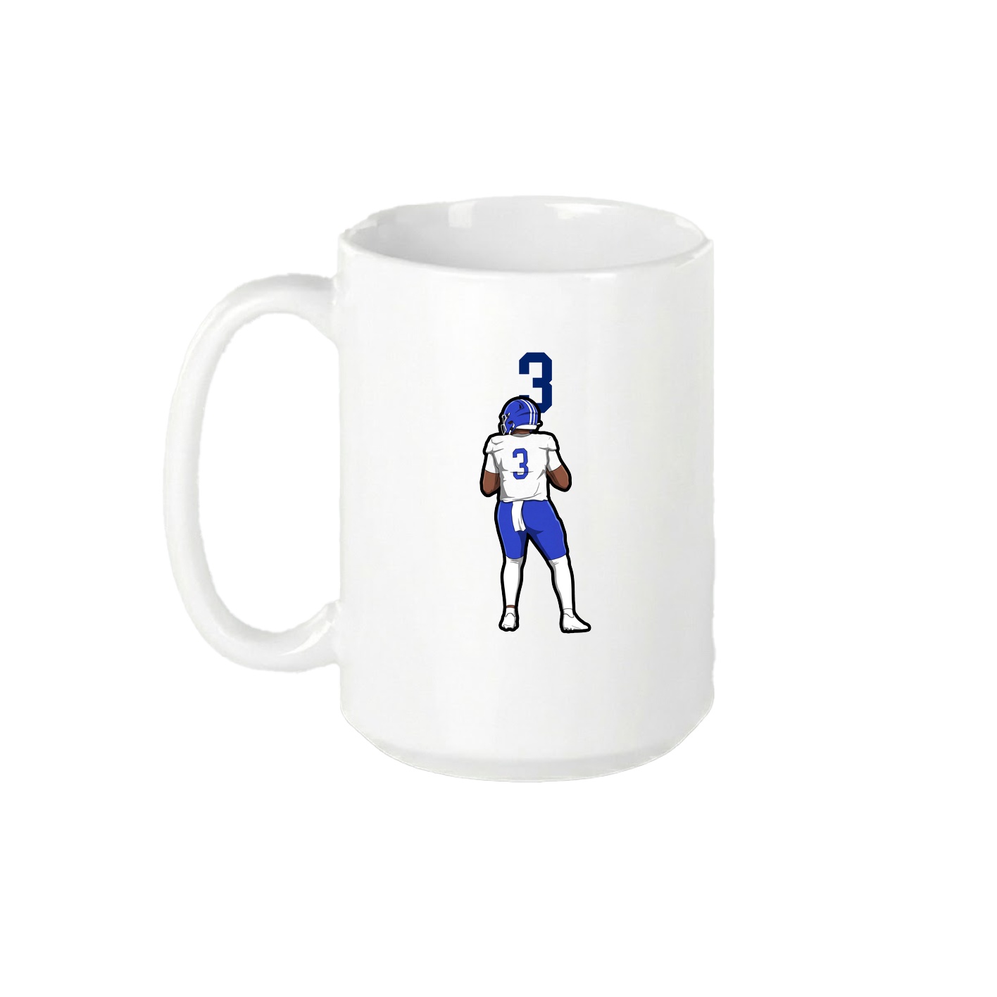 15oz Coffee Mug — Number Top in White