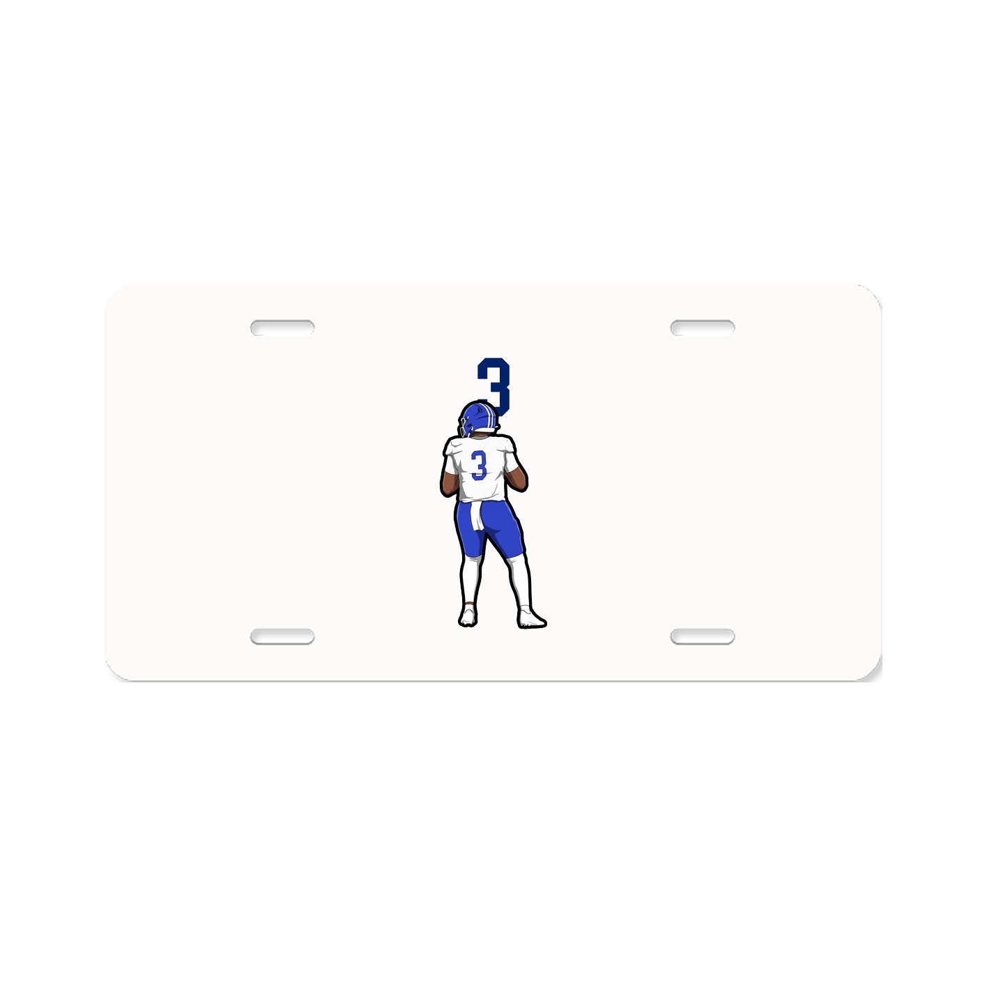 License Plate — Number Top in Classic