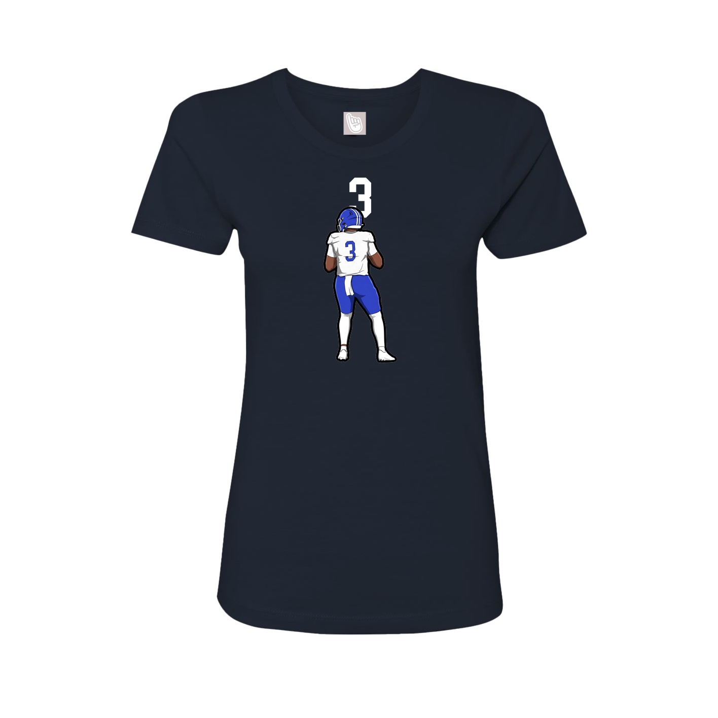 Womens Tee — Number Top in Navy