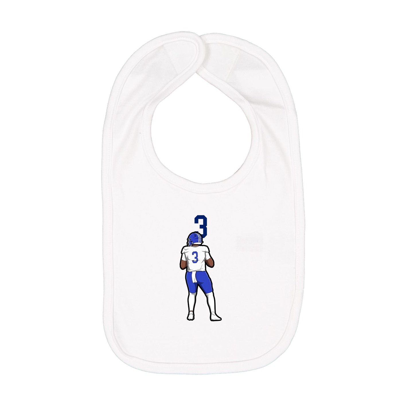 Infant Bib — Number Top in White