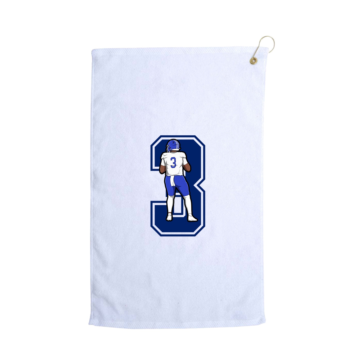 Golf Towel — Number in White