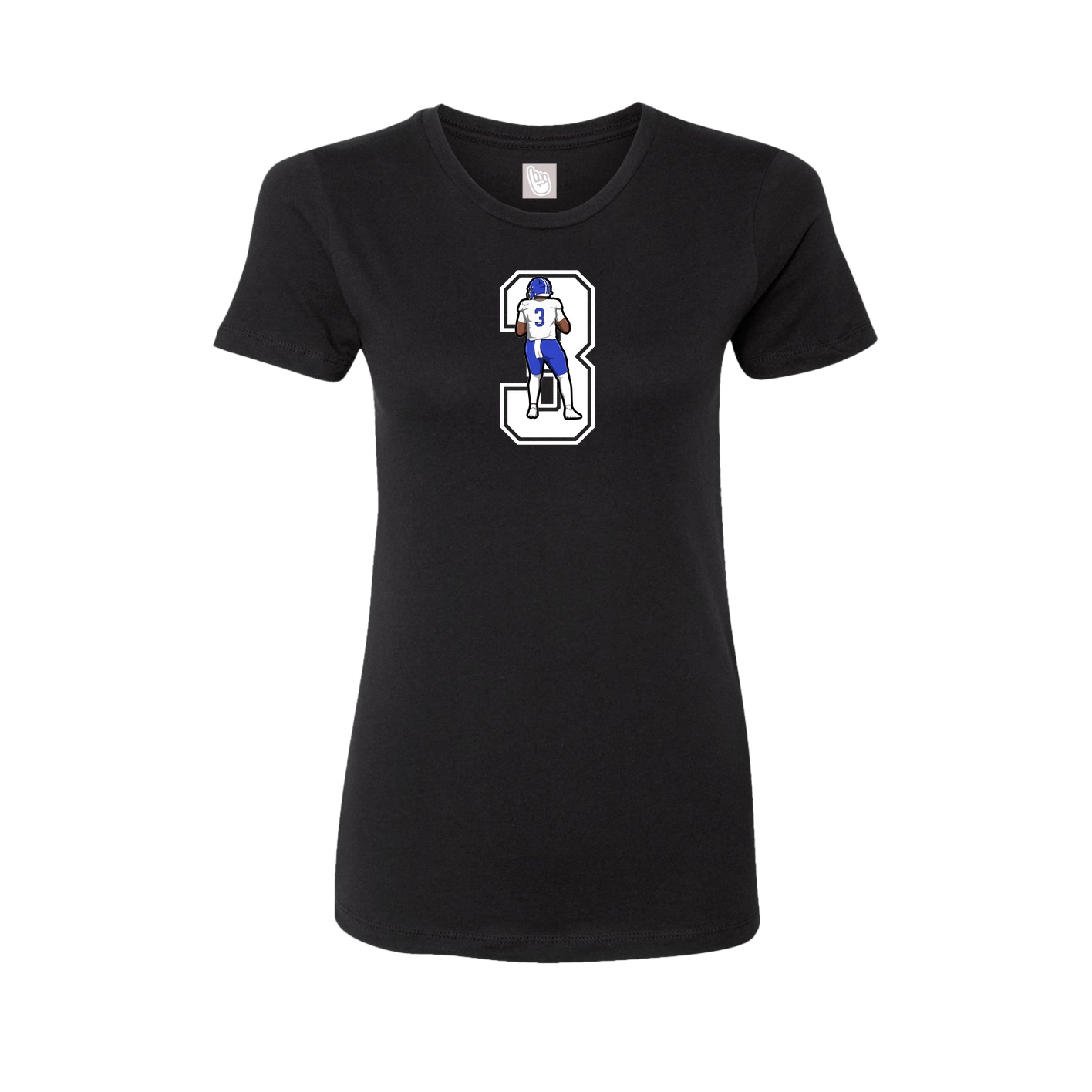 Womens Tee — Number in Black