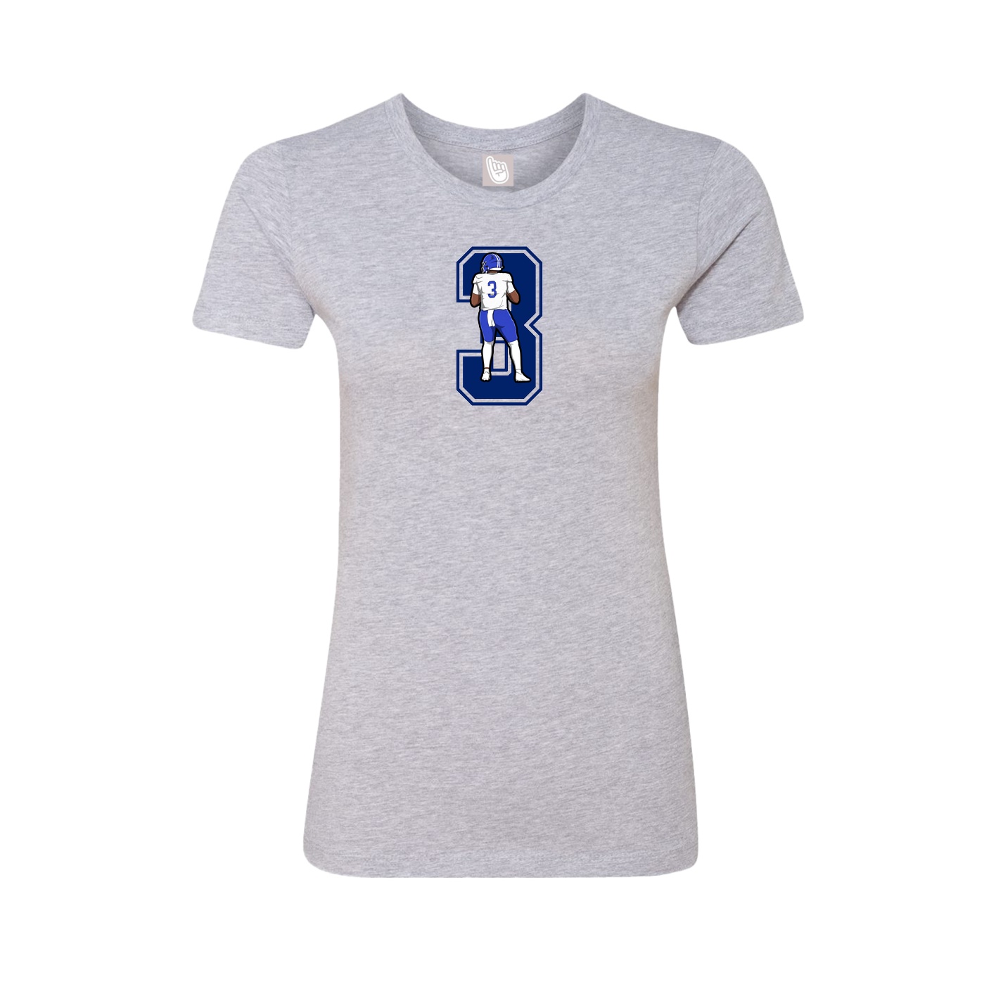 Womens Tee — Number in Grey