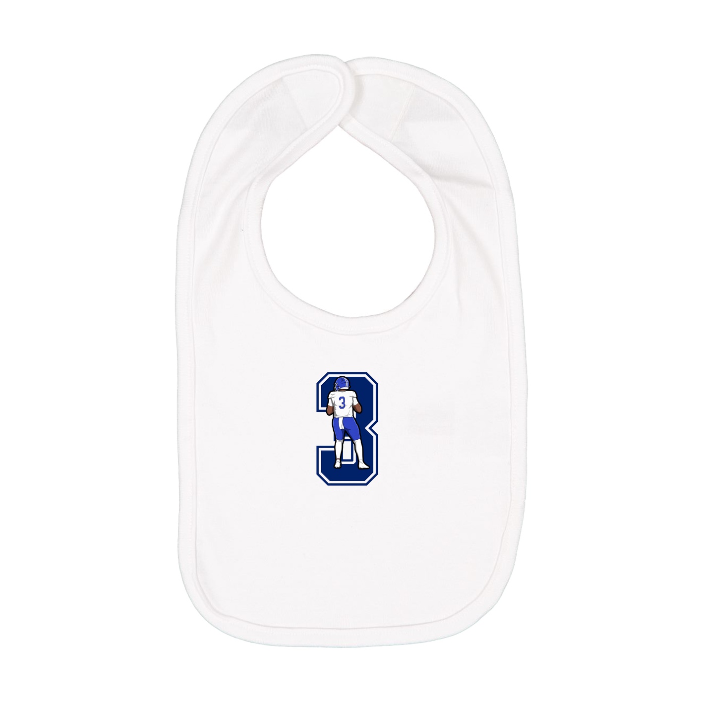 Infant Bib — Number in White