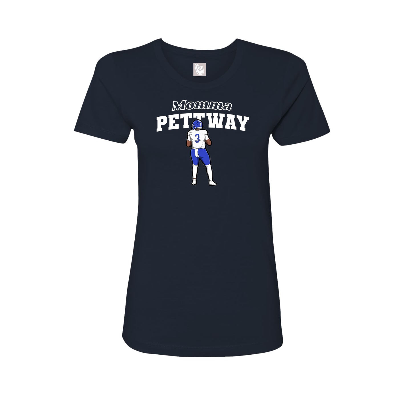 Womens Tee — Mothers Day Block in Navy