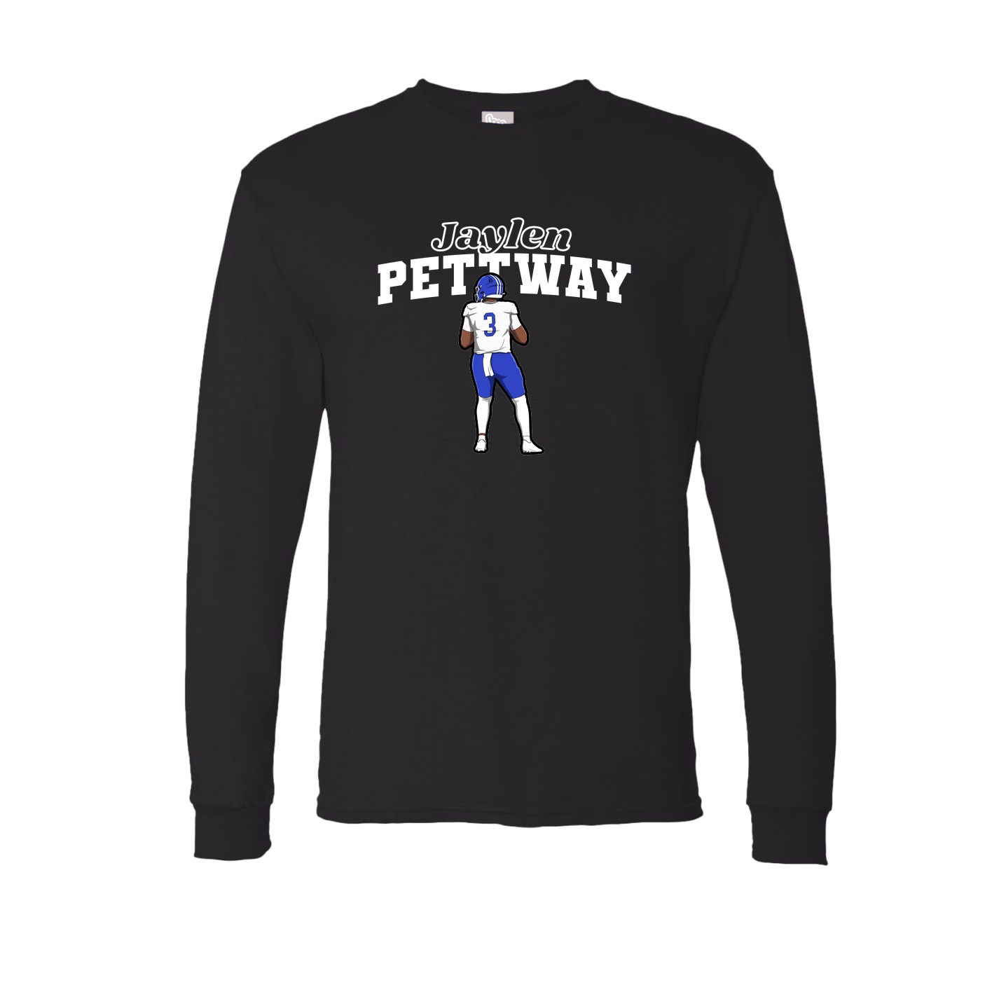 Long Sleeve Tee — Name Arch in Black