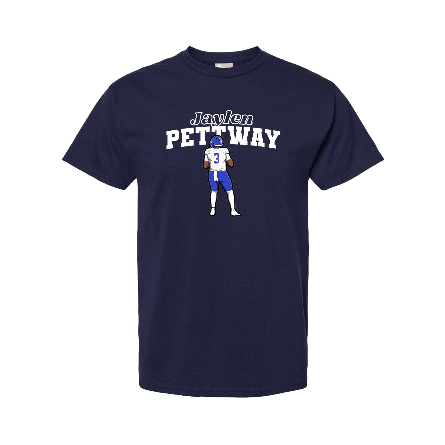 Youth Tee — Name Arch in Navy