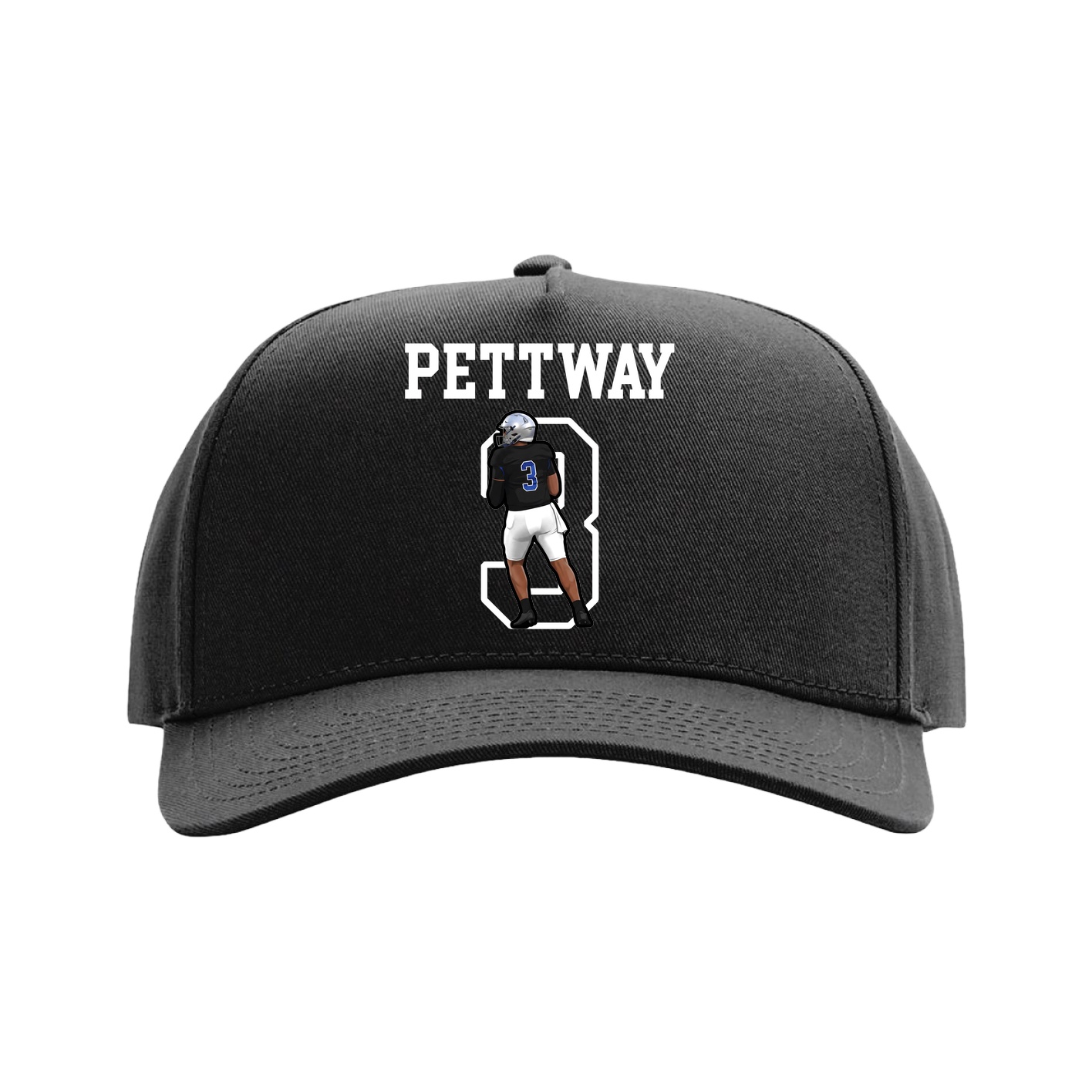 Full Fabric Five-Panel Champ Cap — Shirsey in Black