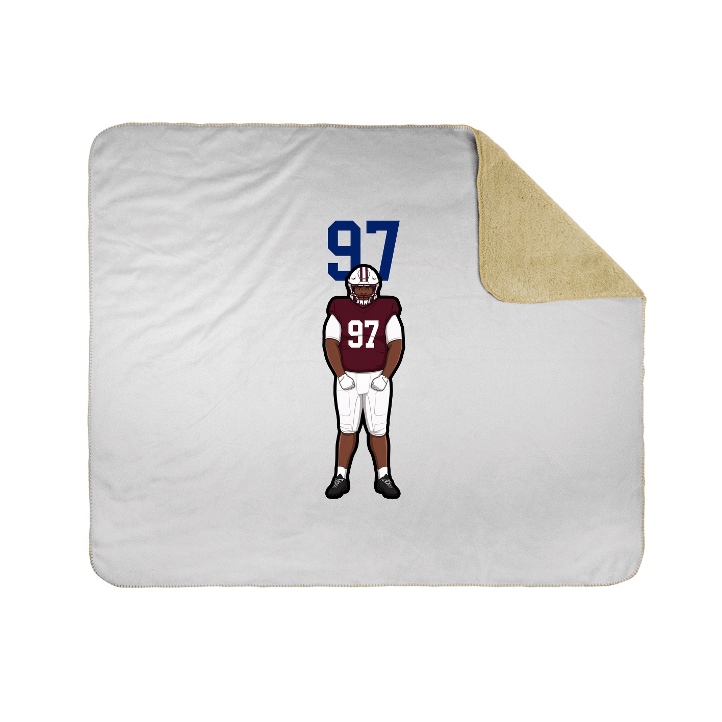 Throw Blanket — Number Top in White