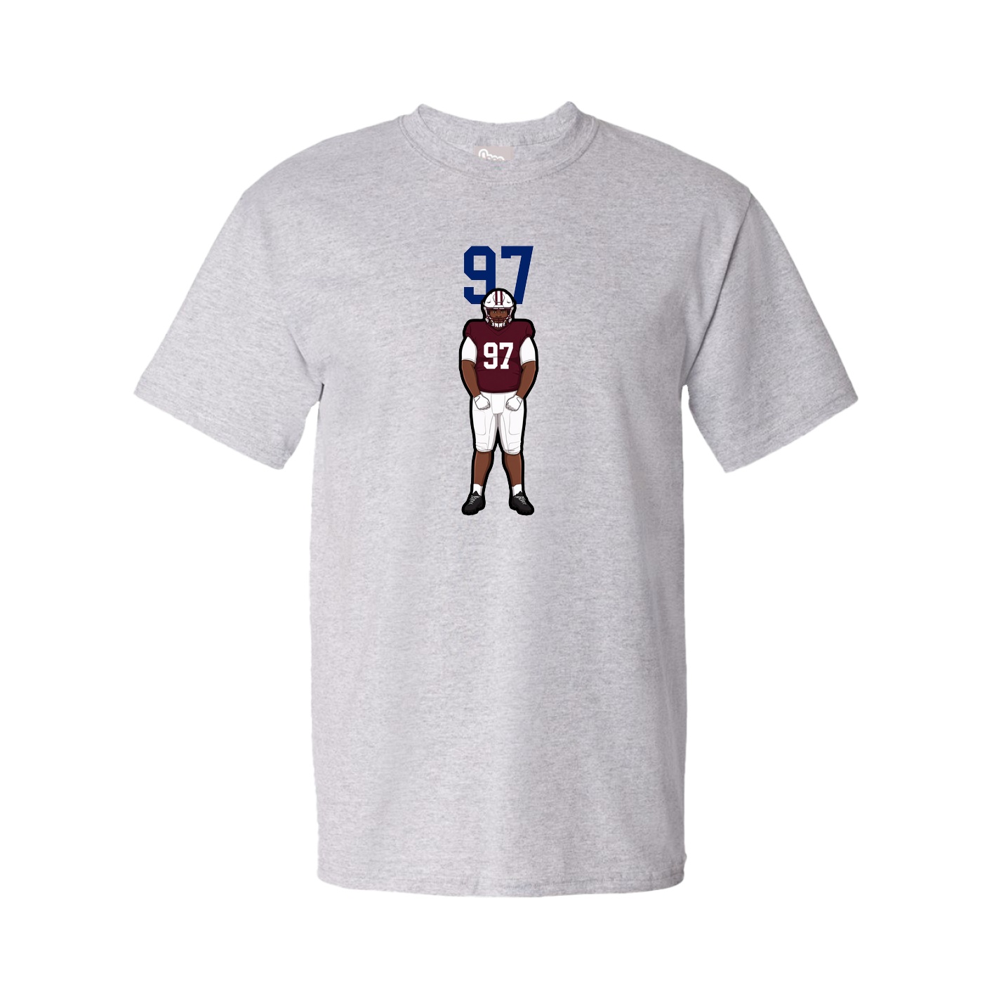 Youth Tee — Number Top in Grey