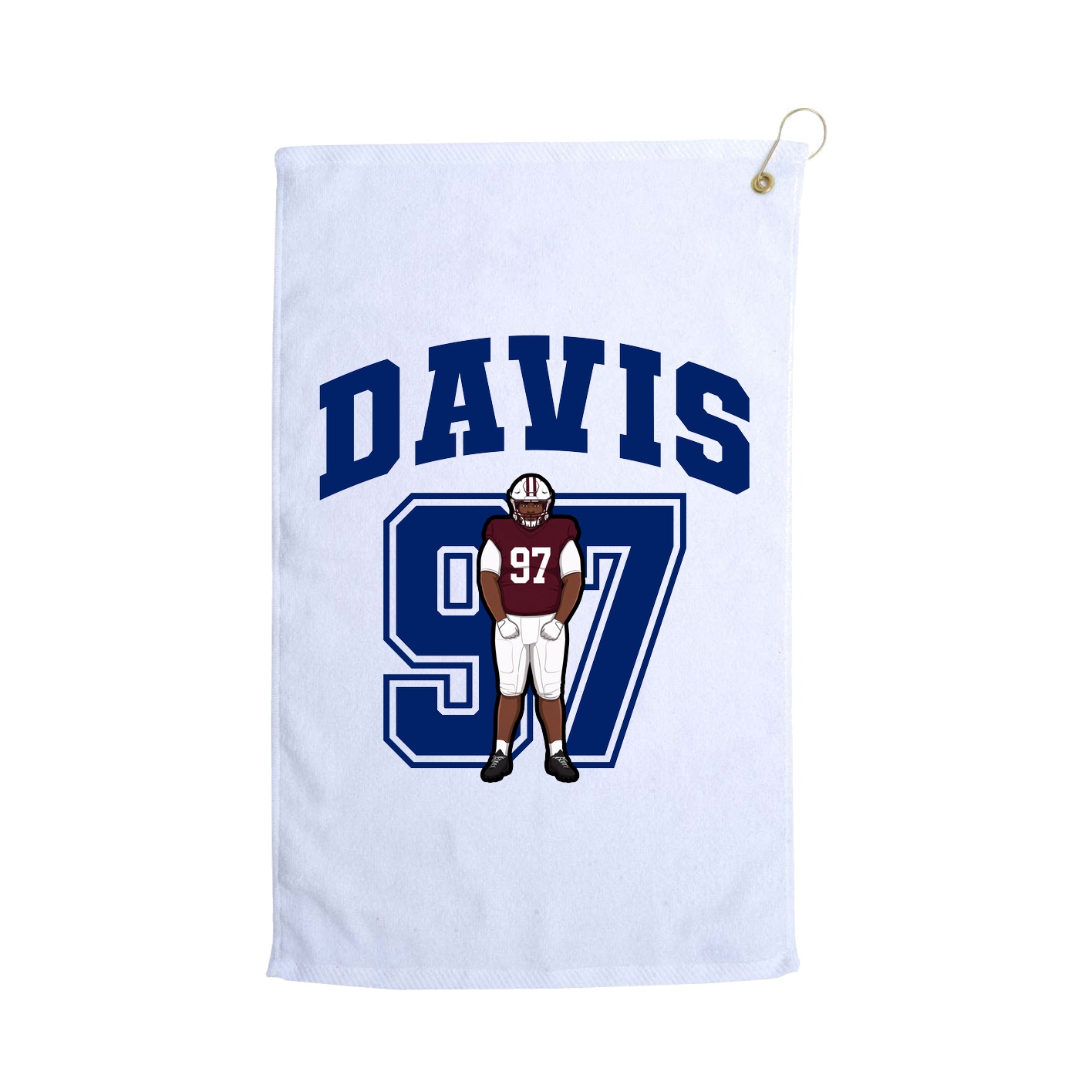 Golf Towel — Number in White
