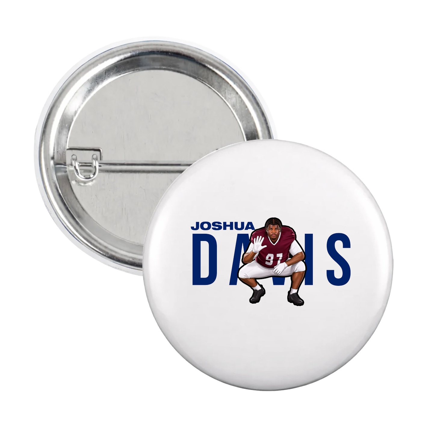 Game Day Button — Player Name in White