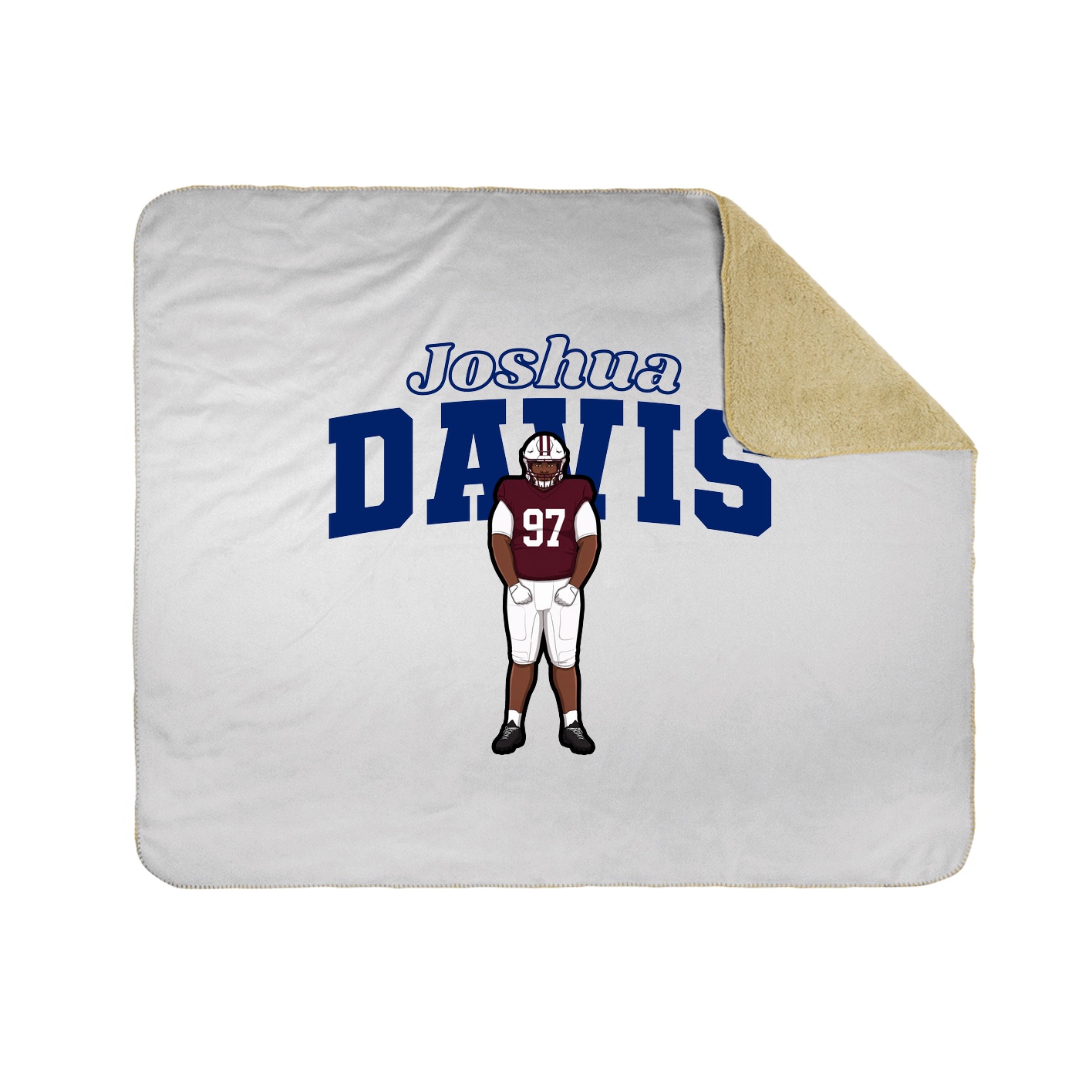 Throw Blanket — Name Arch in White
