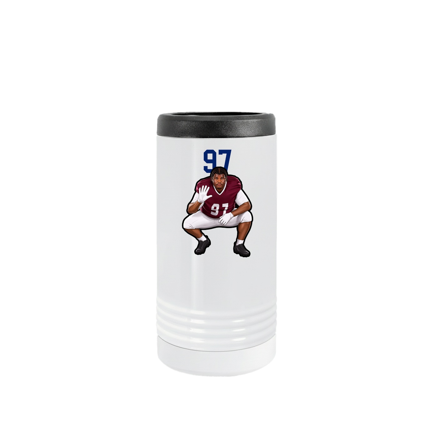 Slim Beverage Holder — Number Top in White