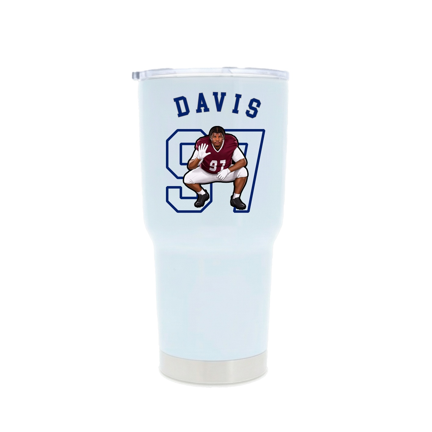 30oz Stainless Steel Tumbler — Shirsey Arch in White