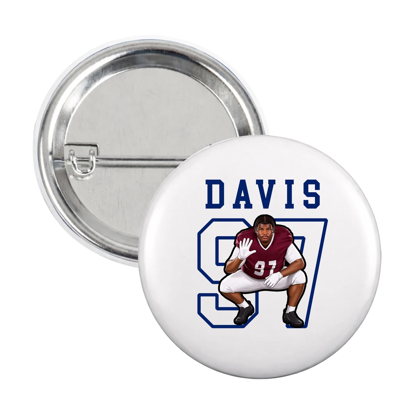 Game Day Button — Shirsey in White