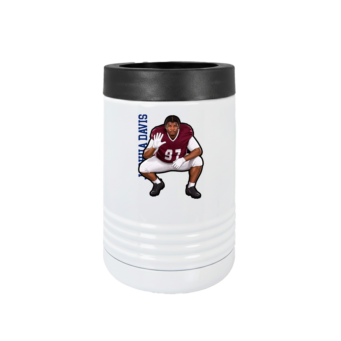 Beverage Holder — Name Vertical in White