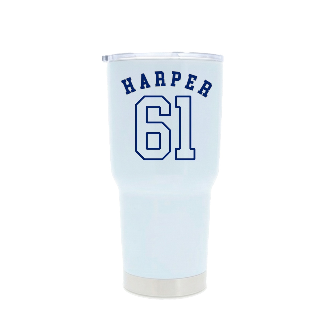 30oz Stainless Steel Tumbler — Shirsey Arch in White