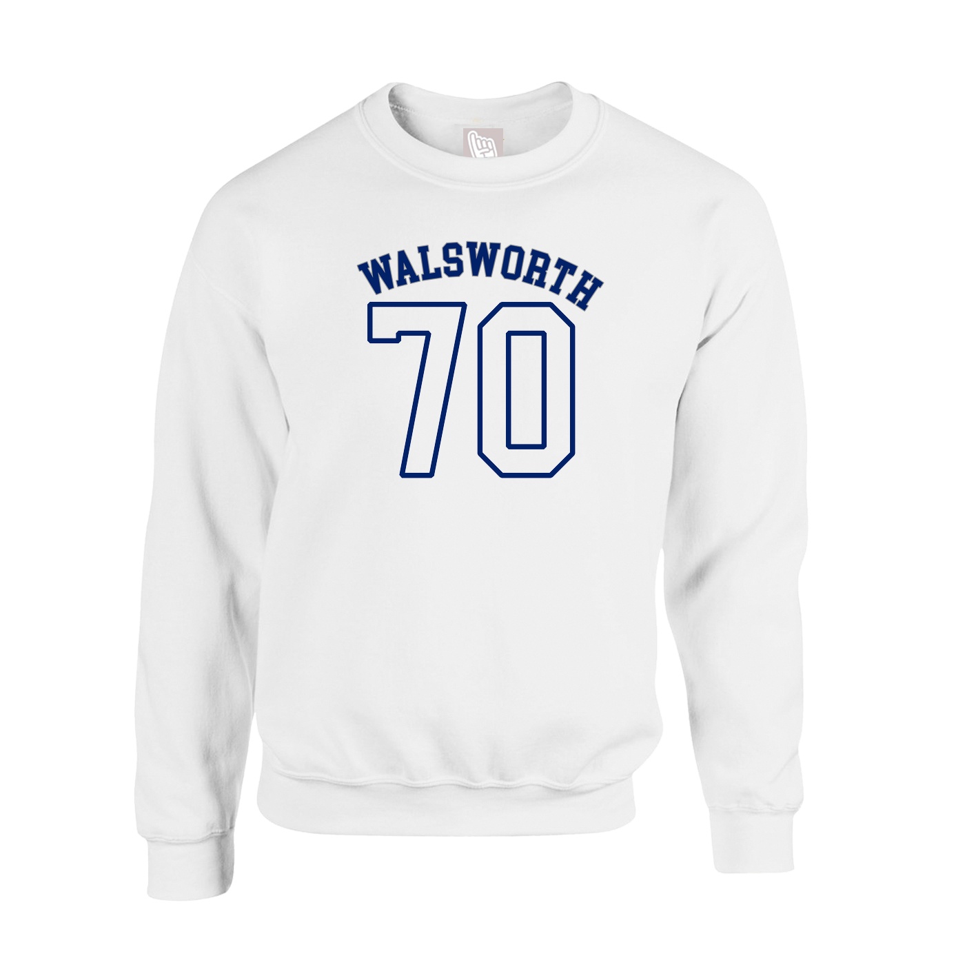 Fleece Crew — Shirsey Arch in White
