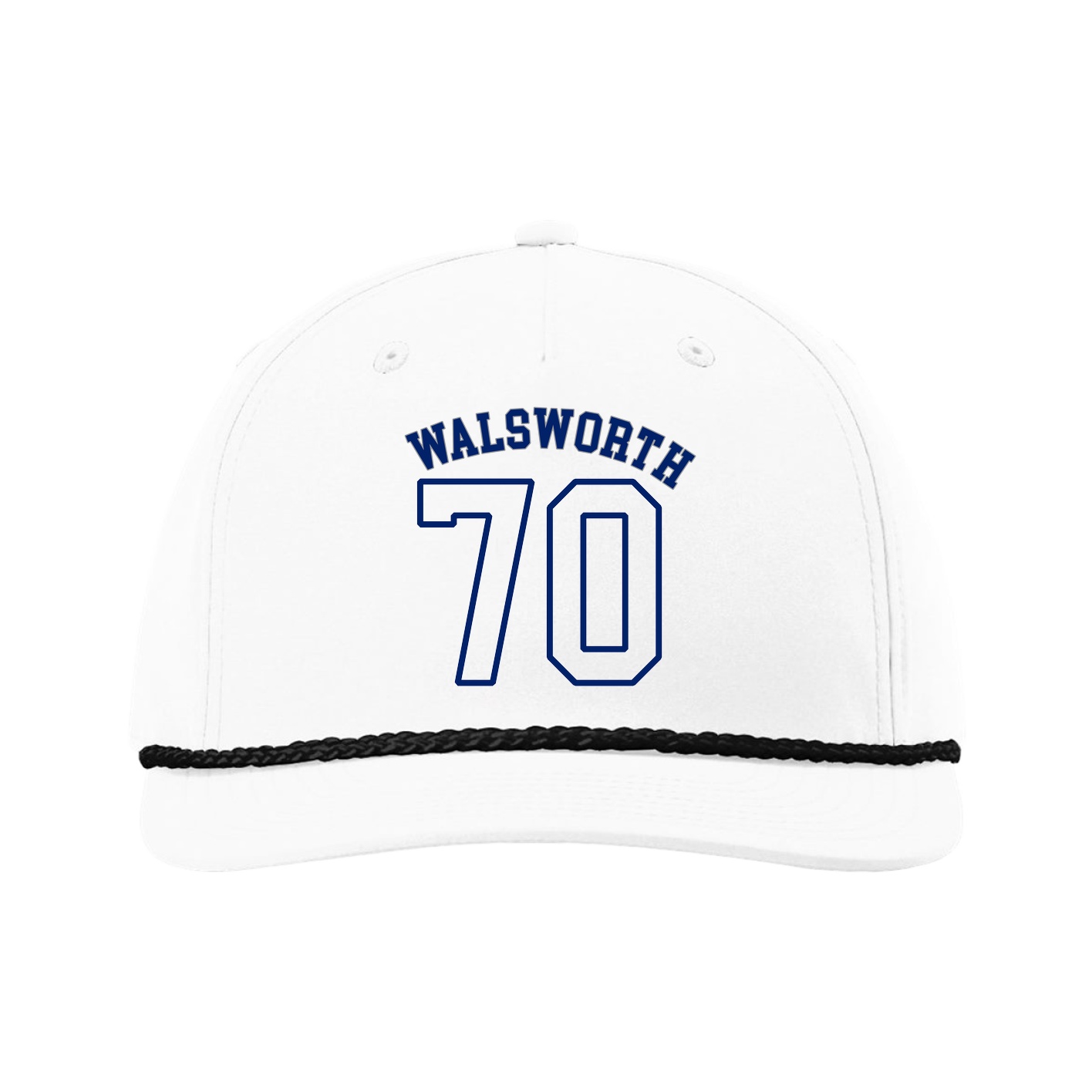 Five-Panel Classic Rope Cap — Shirsey Arch in White