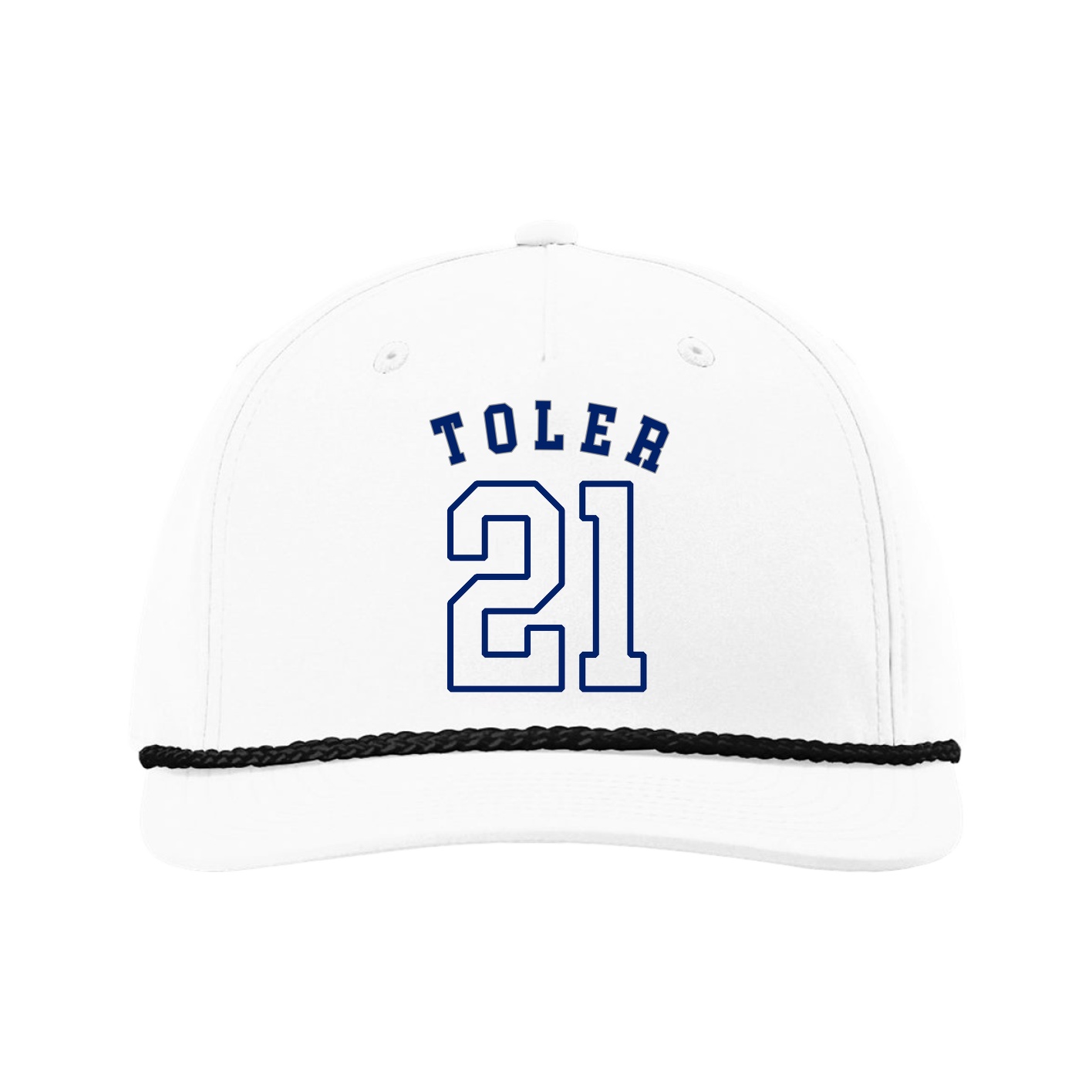 Five-Panel Classic Rope Cap — Shirsey Arch in White