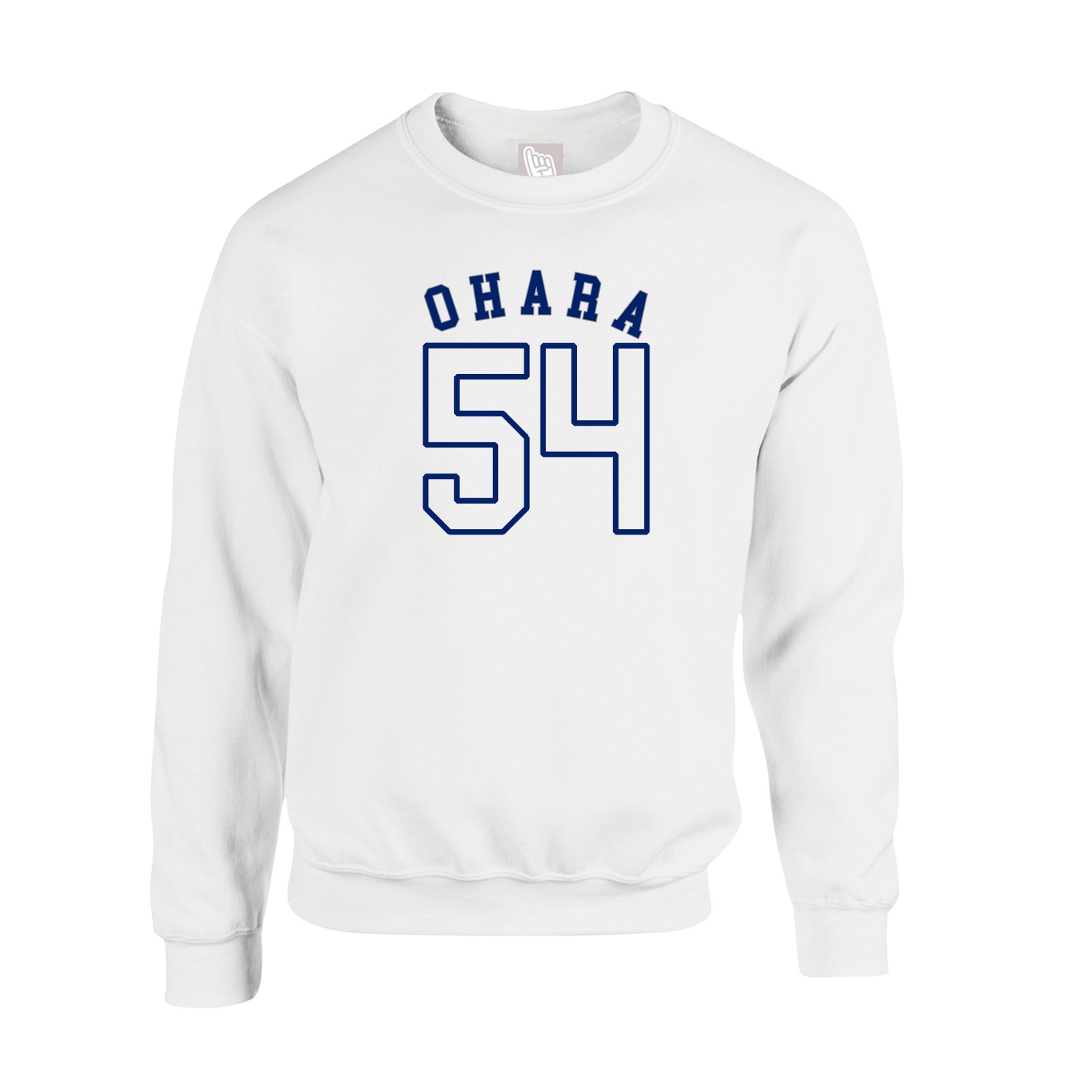 Fleece Crew — Shirsey Arch in White