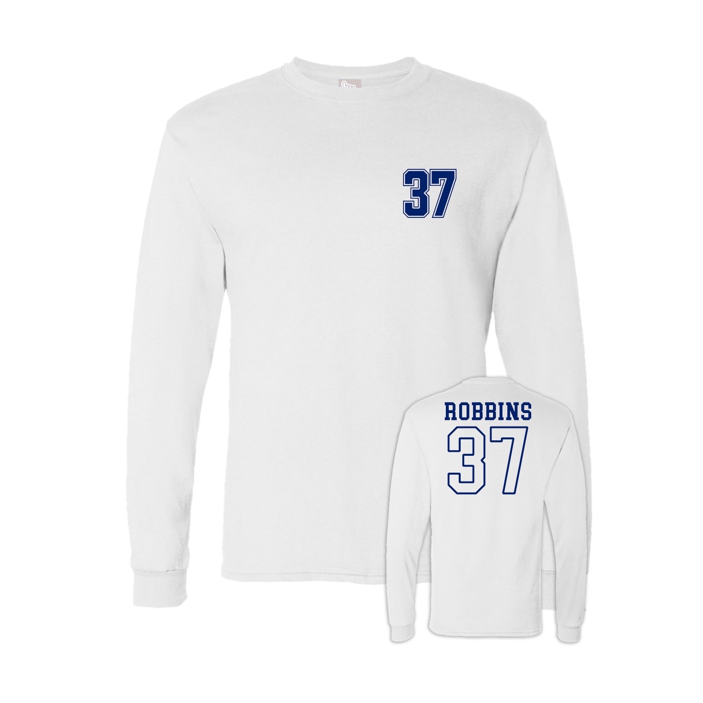 Long Sleeve Tee — Chest Back in White