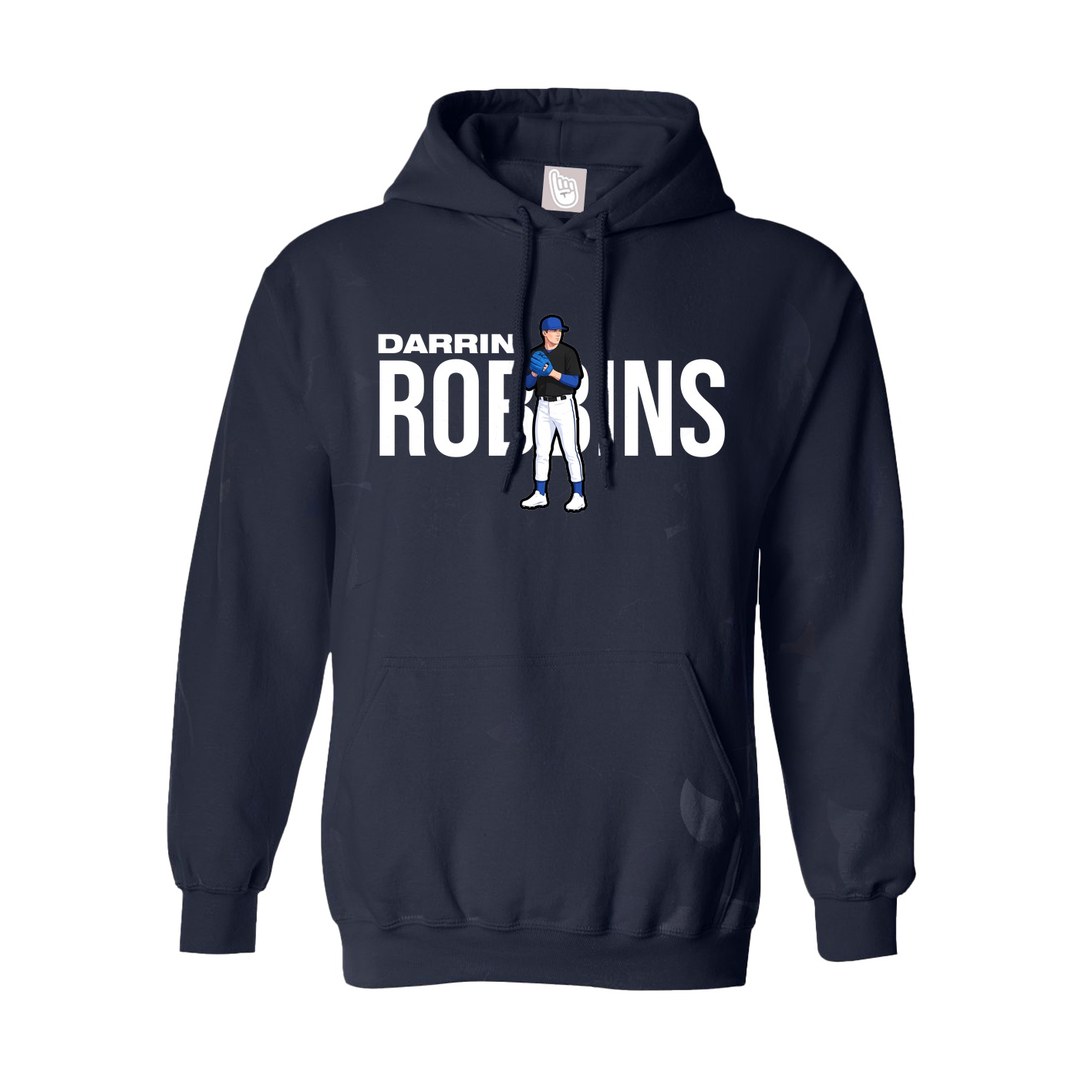 Youth Hoodie — Player Name in Navy
