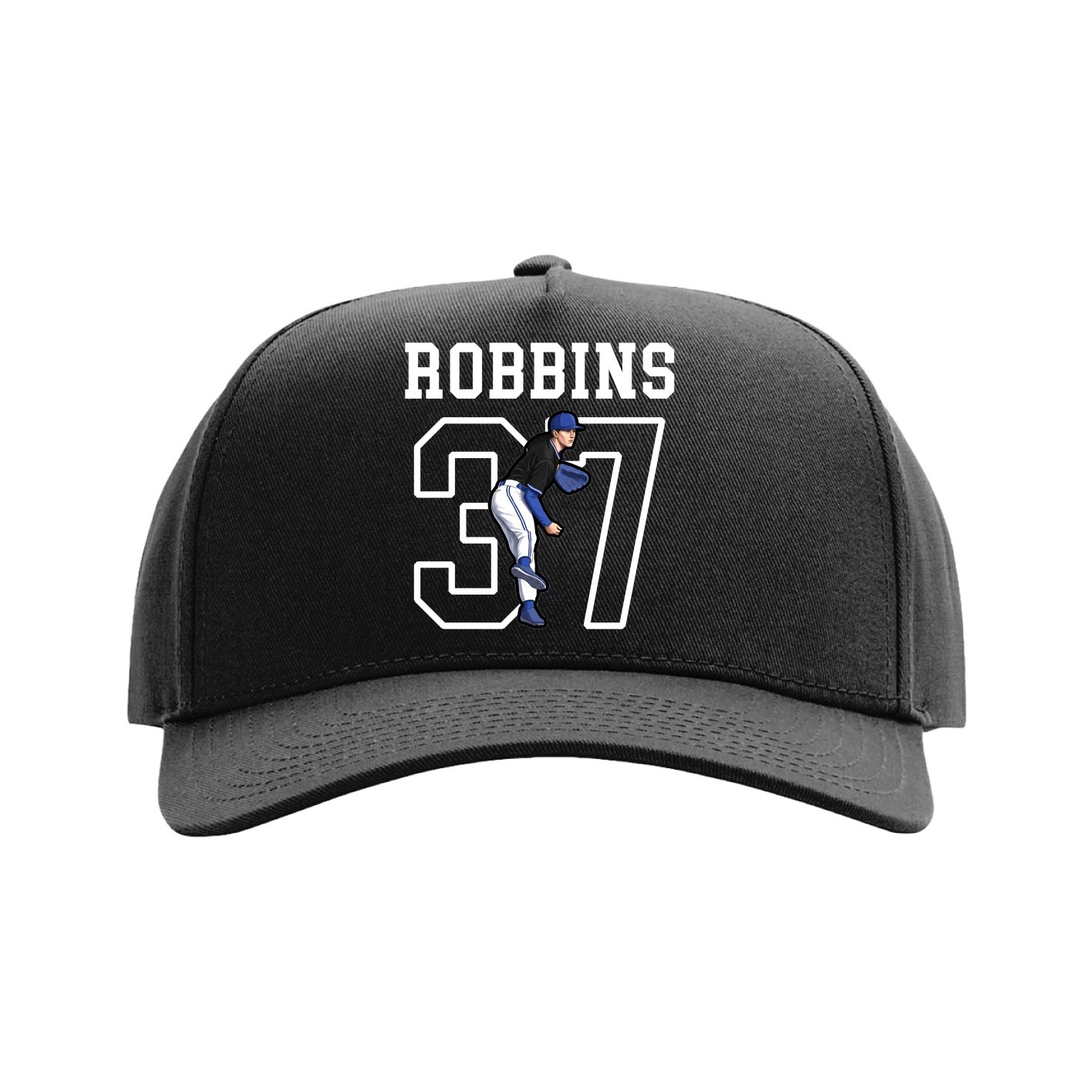 Full Fabric Five-Panel Champ Cap — Shirsey in Black