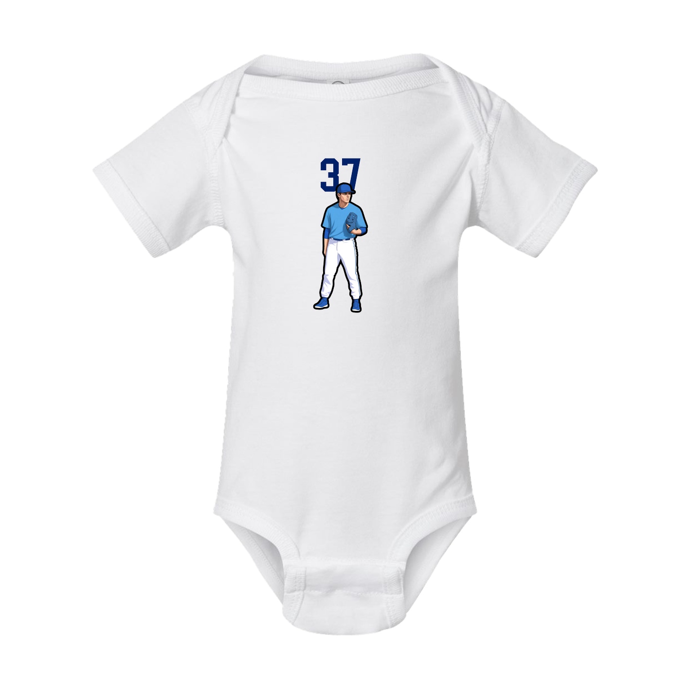 Baby Onesie — Number Top in White